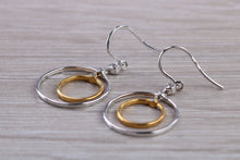 Load image into Gallery viewer, Beautiful Two Tone Diamond set Dropper Earrings