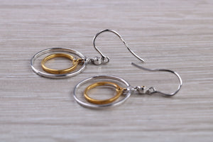 Beautiful Two Tone Diamond set Dropper Earrings
