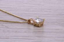 Load image into Gallery viewer, One carat Round cut Moissanite Diamond Solitaire Necklace