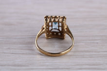 Load image into Gallery viewer, Blue Topaz and Diamond set Yellow Gold Ring