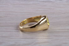 Load image into Gallery viewer, 3.50 carat Natural Yellow Sapphire Gents 18ct Yellow Gold Ring