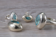 Load image into Gallery viewer, Natural Blue Topaz Full Jewellery Gift Set