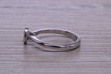 Load image into Gallery viewer, Dainty Rub over set Moissanite Diamond Platinum Solitaire