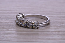 Load image into Gallery viewer, Traditional Diamond Eterniry ring, 7 top grade Moissanite Diamonds, 1.75 carat weight, choice of Platinum or 18ct Yellow Gold