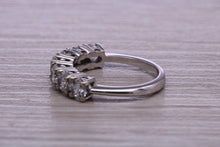Load image into Gallery viewer, Traditional Diamond Eterniry ring, 7 top grade Moissanite Diamonds, 1.75 carat weight, choice of Platinum or 18ct Yellow Gold