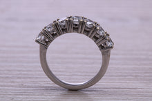 Load image into Gallery viewer, Traditional Diamond Eterniry ring, 7 top grade Moissanite Diamonds, 1.75 carat weight, choice of Platinum or 18ct Yellow Gold