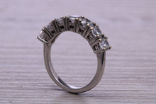 Load image into Gallery viewer, Traditional Diamond Eterniry ring, 7 top grade Moissanite Diamonds, 1.75 carat weight, choice of Platinum or 18ct Yellow Gold