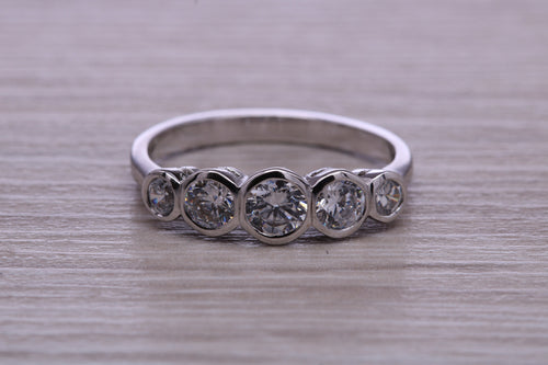 Traditional One carat Moissanite Diamond Eternity Ring