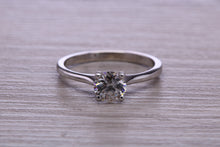 Load image into Gallery viewer, One carat Moissanite Diamond set Dainty Solitaire