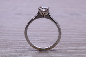 One carat Moissanite Diamond set Dainty Solitaire