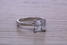 Load image into Gallery viewer, One carat Princess cut Moissanite Diamond Solitaire