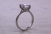 Load image into Gallery viewer, One carat Princess cut Moissanite Diamond Solitaire