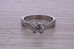One carat Moissanite Diamond set Chunky Solitaire
