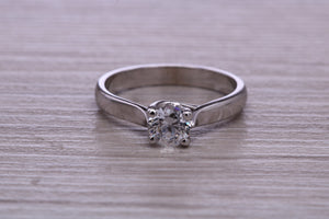 One carat Moissanite Diamond set Chunky Solitaire
