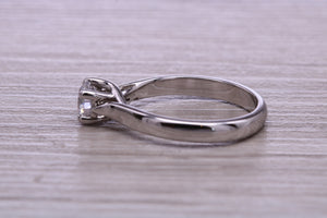 One carat Moissanite Diamond set Chunky Solitaire