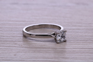 0.70 carat Round cut Natural Diamond set Solitaire