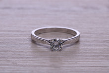 Load image into Gallery viewer, Beautiful Diamond Solitaire, Certified Diamond, Choice of Diamond Sizes and Precious Metal