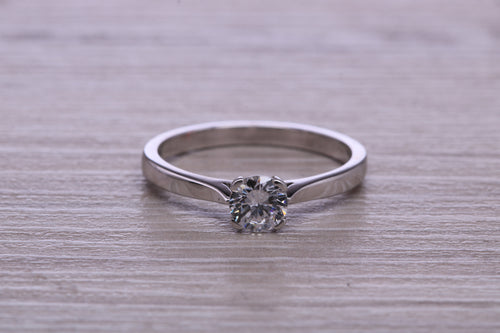 Beautiful Diamond Solitaire, Certified Diamond, Choice of Diamond Sizes and Precious Metal