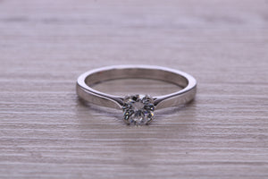 Beautiful Diamond Solitaire, Certified Diamond, Choice of Diamond Sizes and Precious Metal
