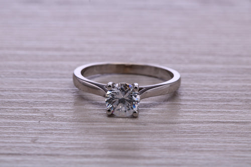 One Carat Certified Diamond set Platinum Solitaire