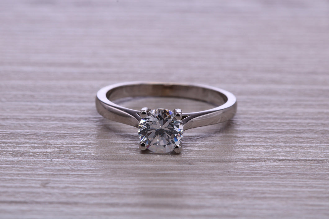 One Carat Certified Diamond set Platinum Solitaire