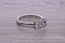 Load image into Gallery viewer, 1.25ct Emerald cut Moissanite Diamond set Platinum Ring