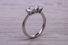 Load image into Gallery viewer, 1.25ct Emerald cut Moissanite Diamond set Platinum Ring