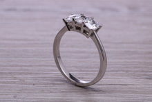 Load image into Gallery viewer, 1.25ct Emerald cut Moissanite Diamond set Platinum Ring