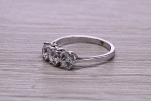 One and Quarter carat Trilogy Diamond set Ring