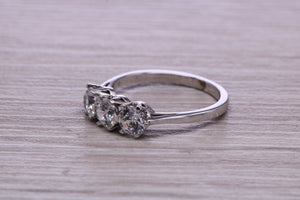 Three Quarter carat Trilogy Diamond set Platinum Ring