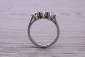 Three Quarter carat Trilogy Diamond set Platinum Ring