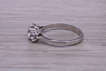 Load image into Gallery viewer, One carat Traditional Diamond set Trilogy Ring, Graduating Round cut Diamonds