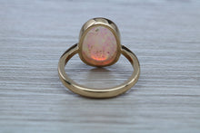 Load image into Gallery viewer, Very Fiery and Sparkly Opal set Yellow Gold Ring