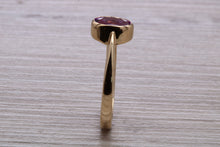 Load image into Gallery viewer, Oval cut Natural Amethyst set Yellow Gold Ring