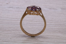 Load image into Gallery viewer, Amethyst and Diamond set Yellow Gold Cluster Ring