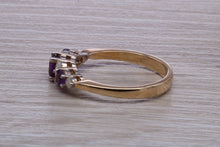 Load image into Gallery viewer, Amethyst and Diamond set Yellow Gold Ring