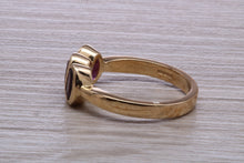 Load image into Gallery viewer, Natural Amethyst Trilogy set Yellow Gold Ring