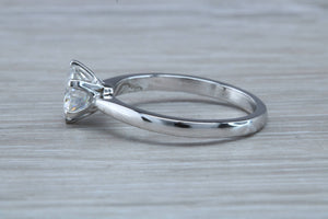 1.25ct Platinum Diamond Solitaire. Forever One grade Moissanite Diamond