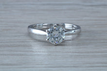 Load image into Gallery viewer, 1.25ct Platinum Diamond Solitaire. Forever One grade Moissanite Diamond