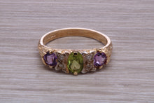 Load image into Gallery viewer, Multi Gemstone set Yellow Gold Ring
