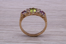Load image into Gallery viewer, Multi Gemstone set Yellow Gold Ring