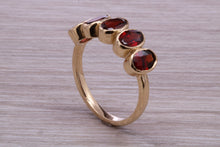 Load image into Gallery viewer, 1.50 carat Five stone Garnet Gemstone set Gold Ring