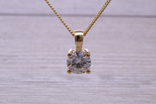 Load image into Gallery viewer, One carat Round cut Moissanite Diamond Solitaire Necklace