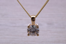 Load image into Gallery viewer, One carat Round cut Moissanite Diamond Solitaire Necklace