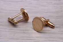Load image into Gallery viewer, Round Profile Gentlemen&#39;s Solid Gold Cuff Links