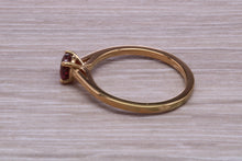 Load image into Gallery viewer, Quarter carat Rhodolite Garnet set Gold Solitaire Ring