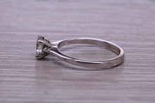 Load image into Gallery viewer, One carat Moissanite Diamond set Dainty Solitaire