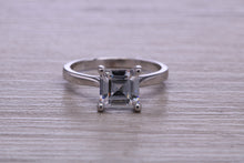 Load image into Gallery viewer, One carat Princess cut Moissanite Diamond Solitaire