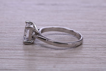 Load image into Gallery viewer, One carat Princess cut Moissanite Diamond Solitaire