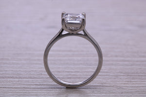 One carat Princess cut Moissanite Diamond Solitaire